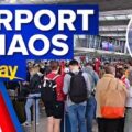 Airport delays continue across Australia's east coast as holidays kick off | 9 News Australia