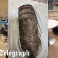 Family causes airport stampede after packing unexploded bombshell into luggage as 'souvenir'