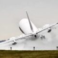 Plane Wing Hits The Runway