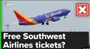 Facebook post promising free roundtrip plane tickets for Southwest Airlines’ anniversary is a scam