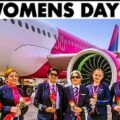 Women's Day 2022 on Wizz Air Abu Dhabi Airbus A321NEO to Sarajevo