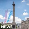 Aircraft flyover marks Queen Elizabeth's Platinum Jubilee