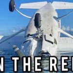 Tahiti Plane Flips on the Reef