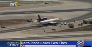 Delta flight blows 2 tires during landing at LAX