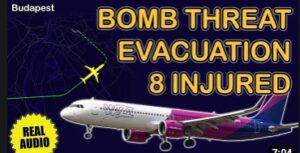 Bomb threat. MAYDAY. Evacuation after landing | Wizz Air Airbus A321neo | Budapest, Real ATC